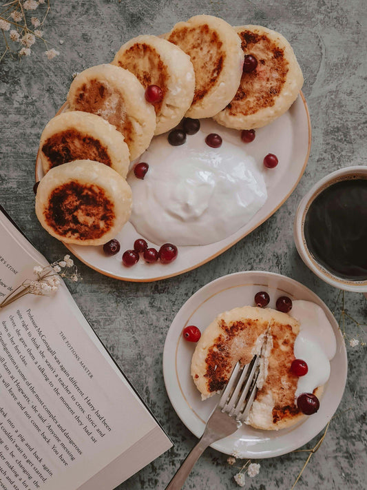 Eastern European Syrniki with Greek Goat’s Kefir