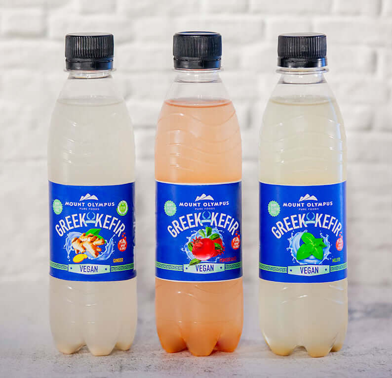 vegan kefir, probiotic drink, gut health, dairy free, eco friendly, microbiome, natural