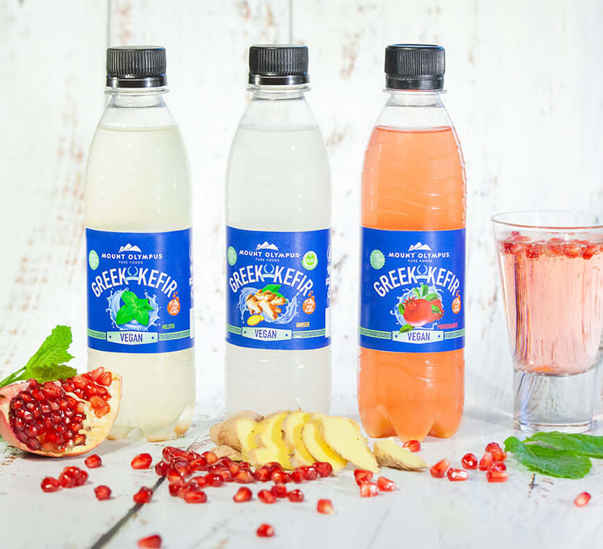 vegan kefir, probiotic drink, gut health, dairy free, eco friendly, microbiome, natural