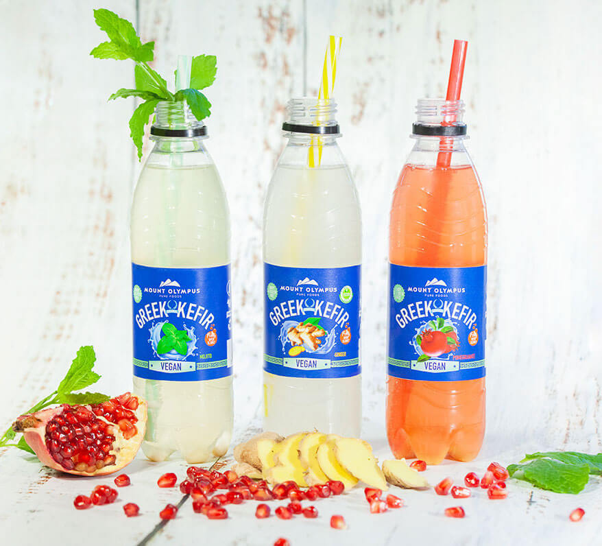 vegan kefir, probiotic drink, gut health, dairy free, eco friendly, microbiome, natural