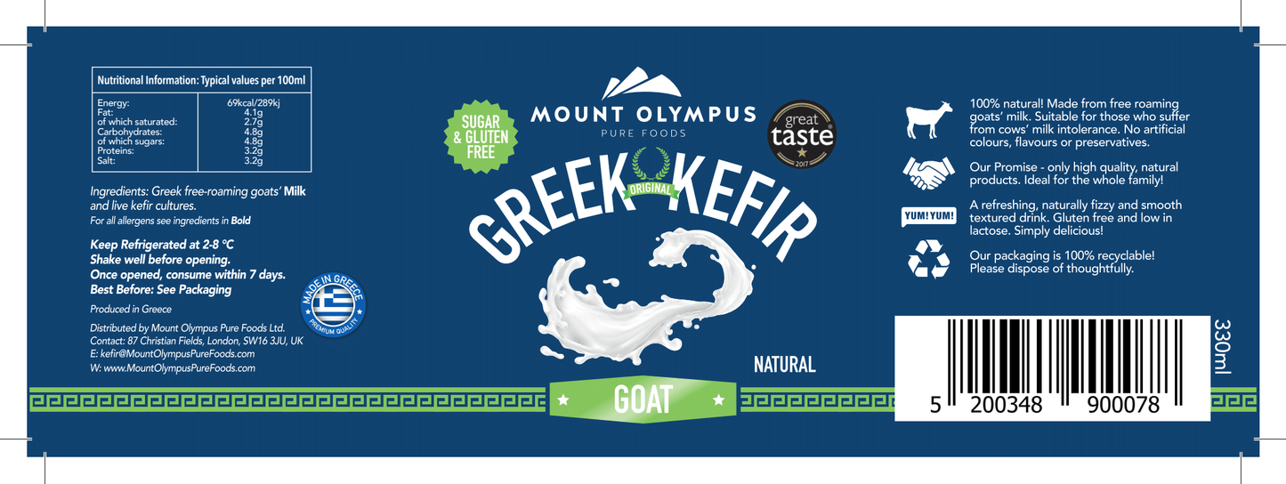Greek Goats Milk Kefir - 330ml | Award Winning Goat Kefir